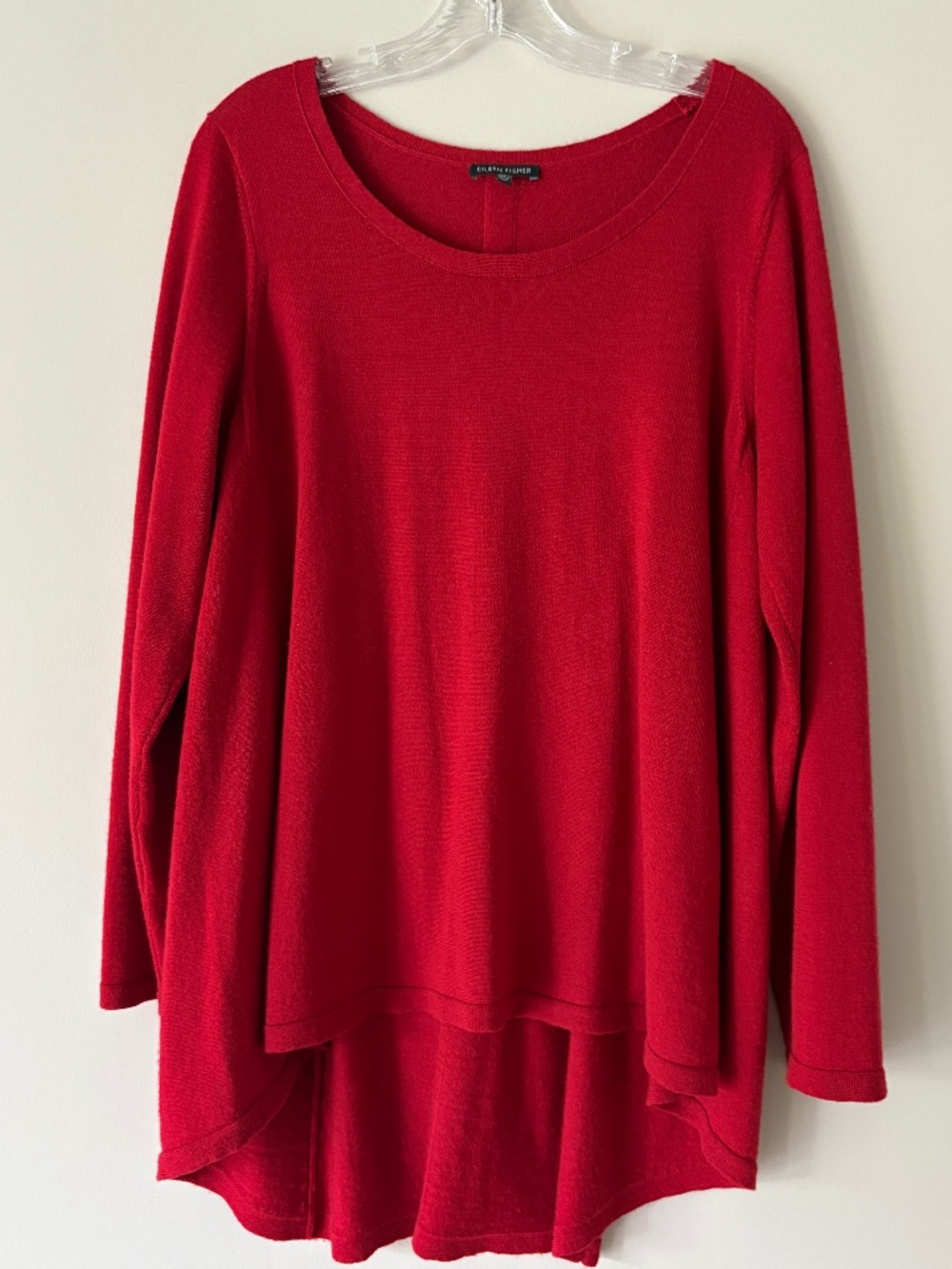 Eileen Fisher merino wool long sleeve top Size L